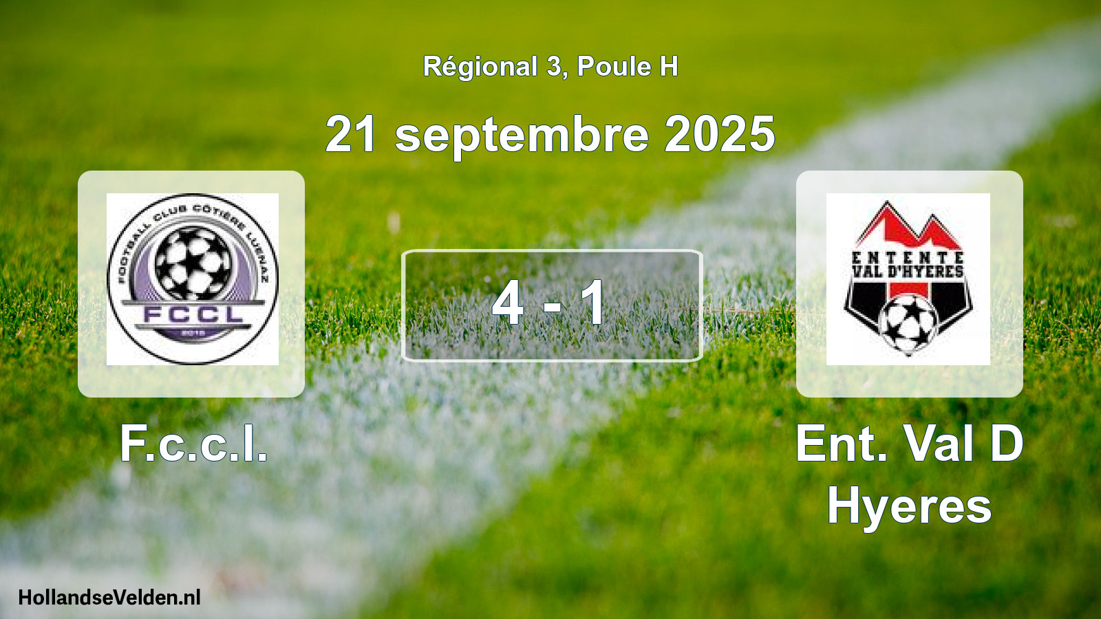 Total number of matches played: F.c.c.l. - Ent. Val D Hyeres 4 - 1 (21 September 2025)