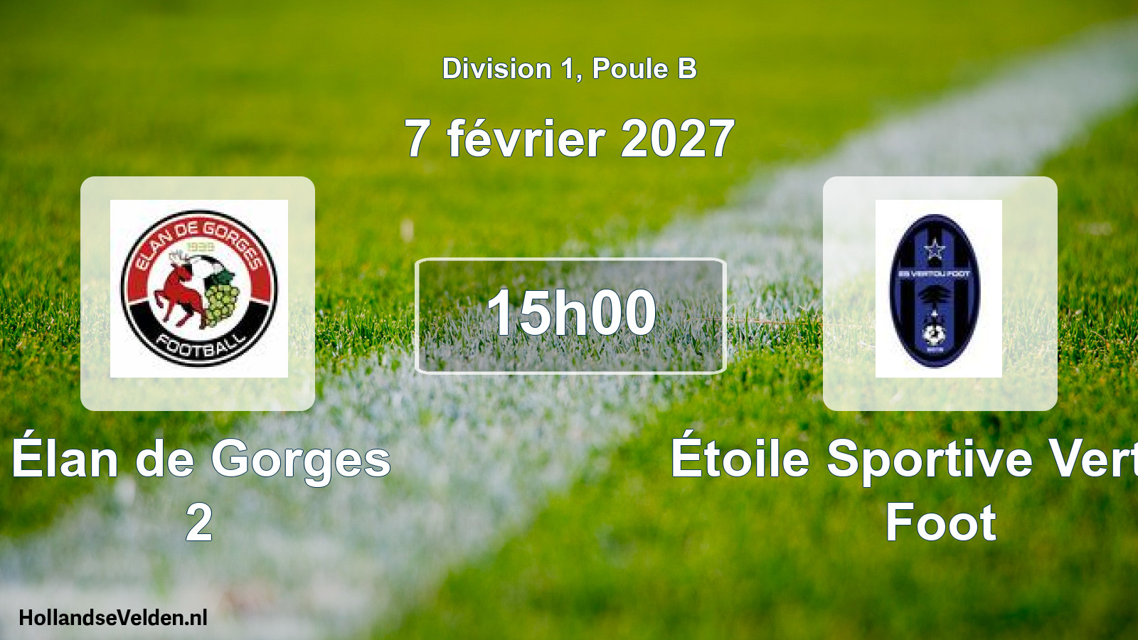Scheduled Match: Élan de Gorges 2 - Étoile Sportive Vertou Foot (7 February 2027)
