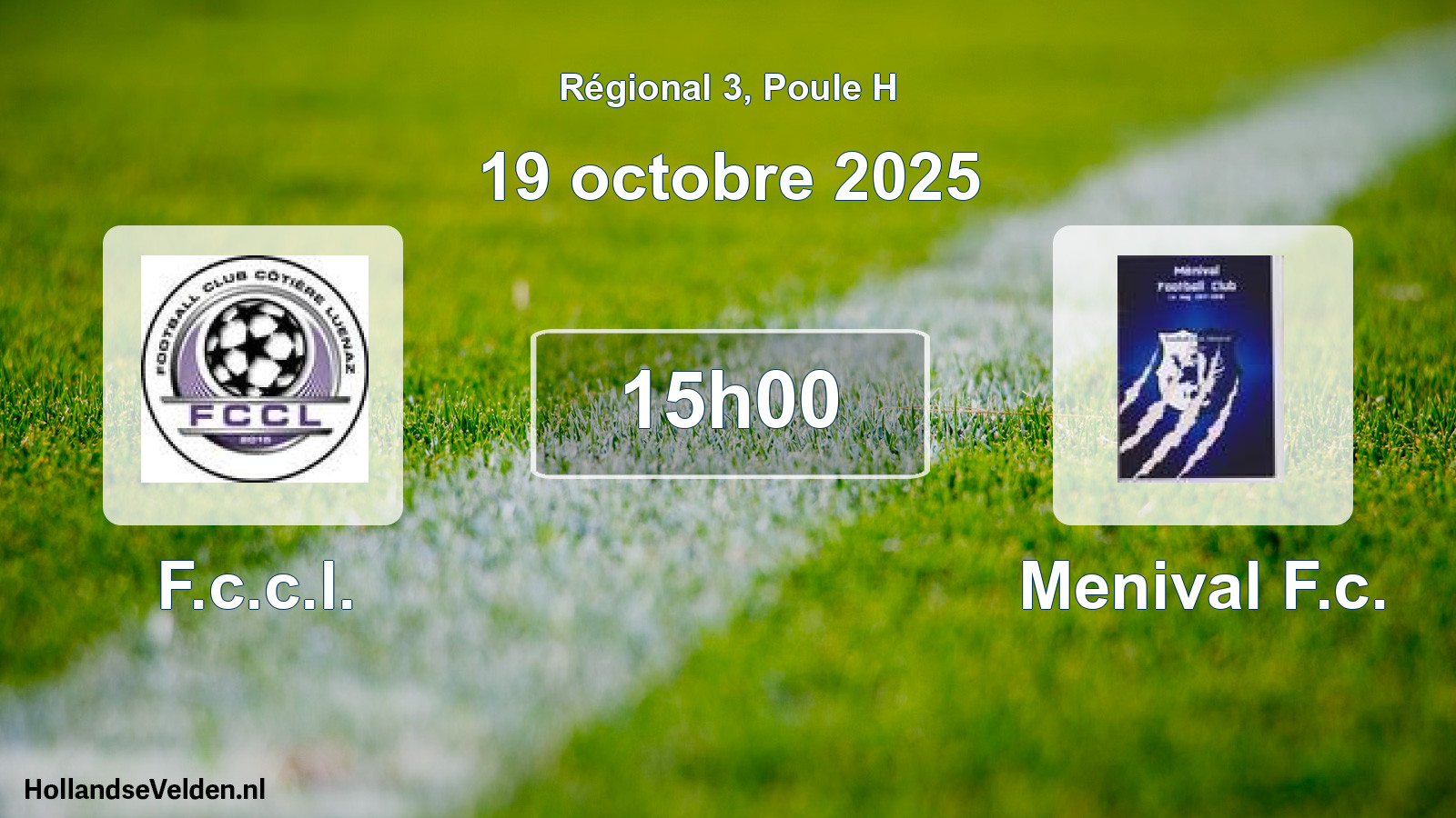 Scheduled Match: F.c.c.l. - Menival F.c. (19 October 2025)
