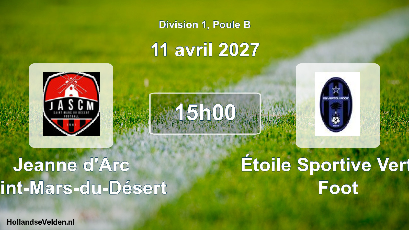Geplande wedstrijd: Jeanne d'Arc Saint-Mars-du-Désert - Étoile Sportive Vertou Foot (11 april 2027)