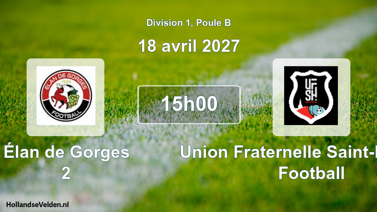 Scheduled Match: Élan de Gorges 2 - Union Fraternelle Saint-Herblain Football (18 April 2027)