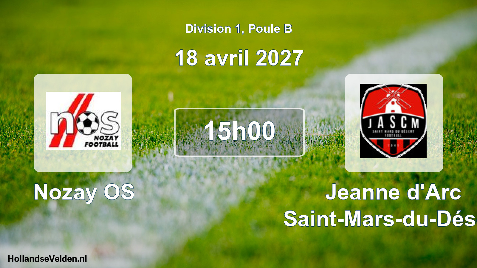 Scheduled Match: Nozay OS - Jeanne d'Arc Saint-Mars-du-Désert (18 April 2027)