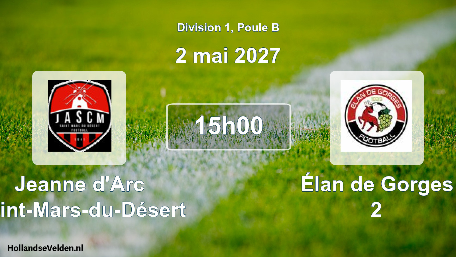Scheduled Match: Jeanne d'Arc Saint-Mars-du-Désert - Élan de Gorges 2 (2 May 2027)