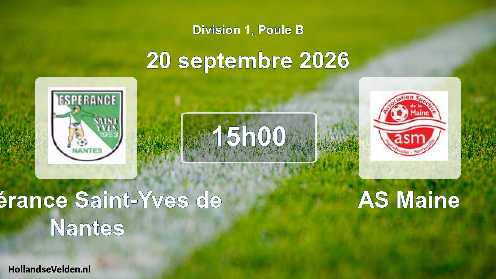 Scheduled Match: Espérance Saint-Yves de Nantes - AS Maine (20 September 2026)