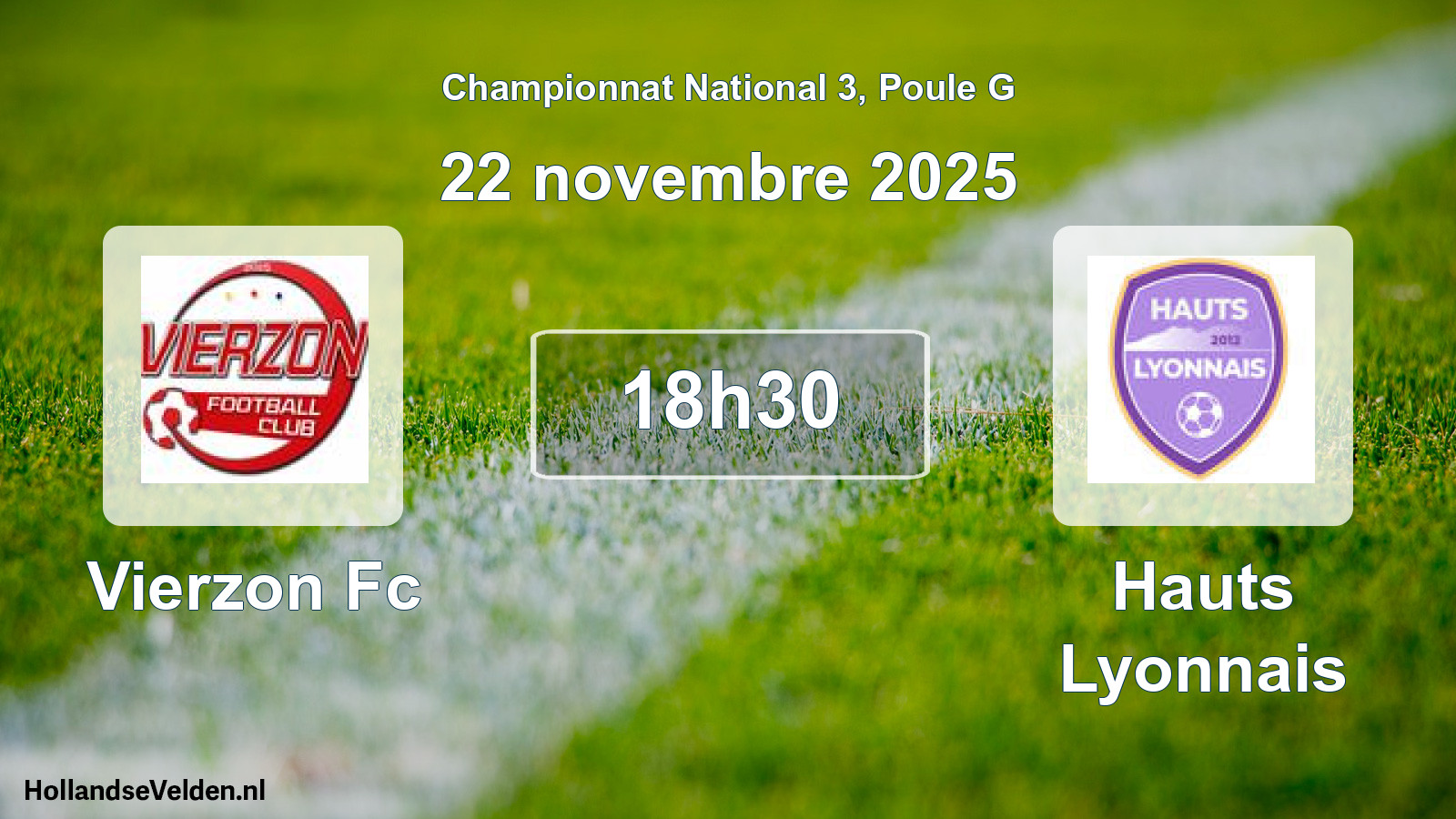 Geplande wedstrijd: Vierzon Fc - Hauts Lyonnais (22 novembre 2025)