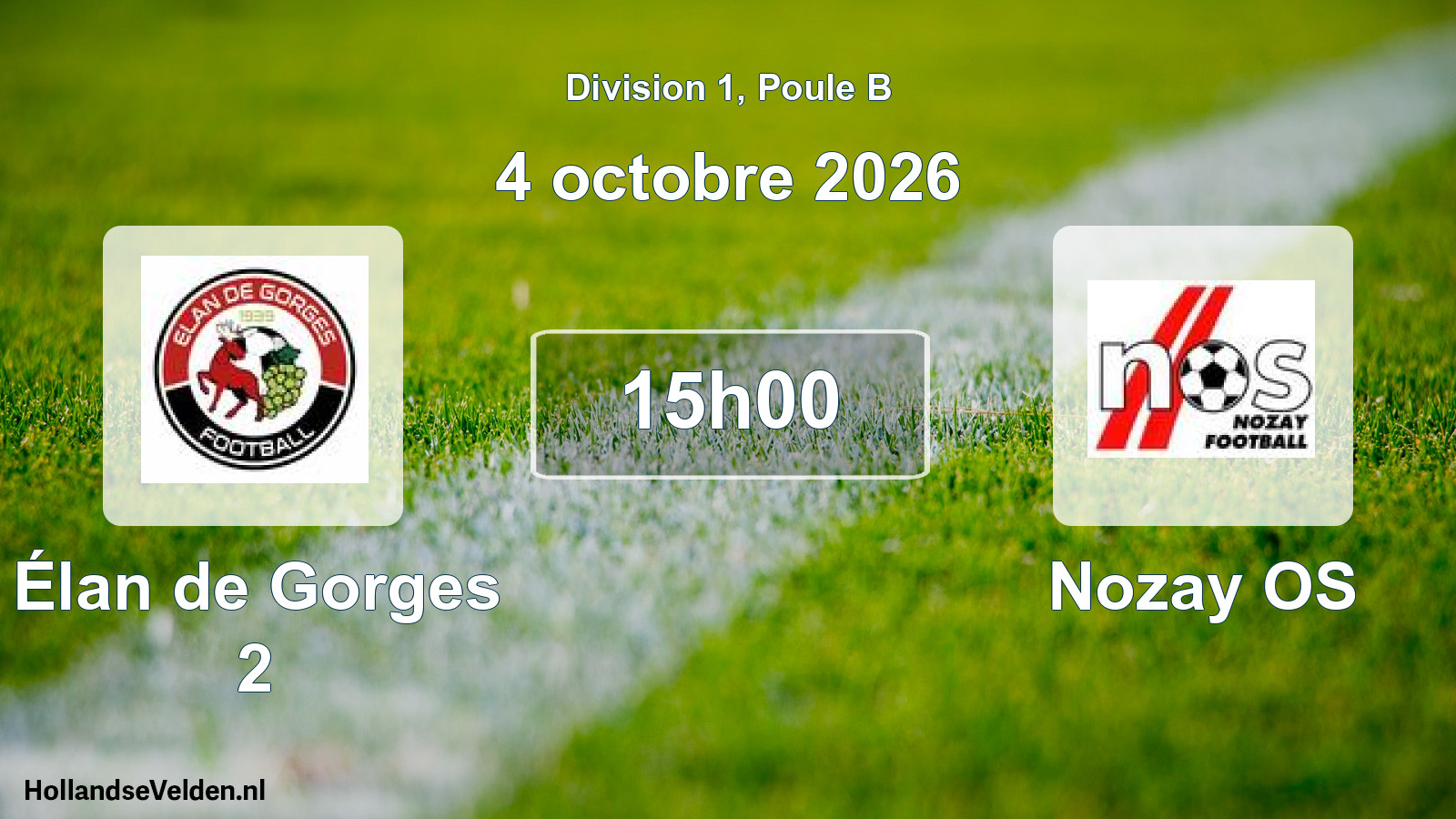 Scheduled Match: Élan de Gorges 2 - Nozay OS (4 October 2026)