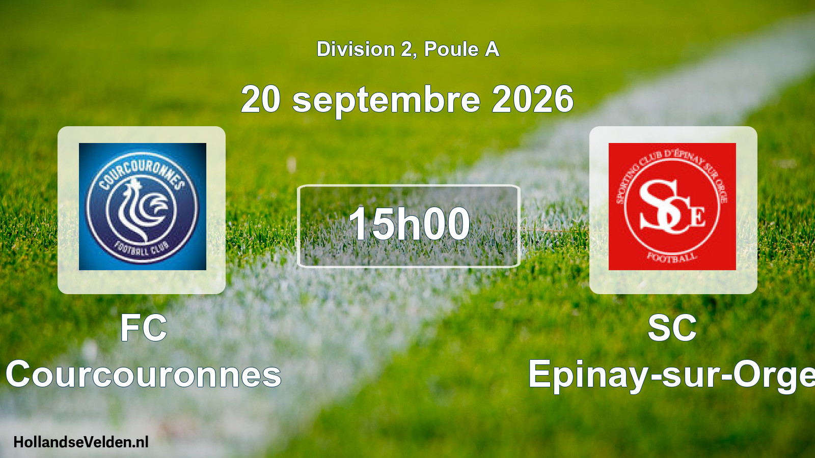 Scheduled Match: FC Courcouronnes - SC Epinay-sur-Orge (20 September 2026)