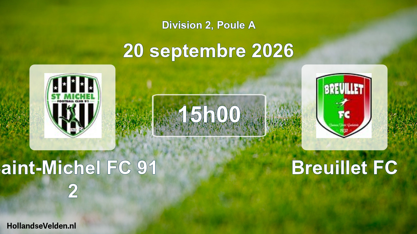 Scheduled Match: Saint-Michel FC 91 2 - Breuillet FC (20 September 2026)