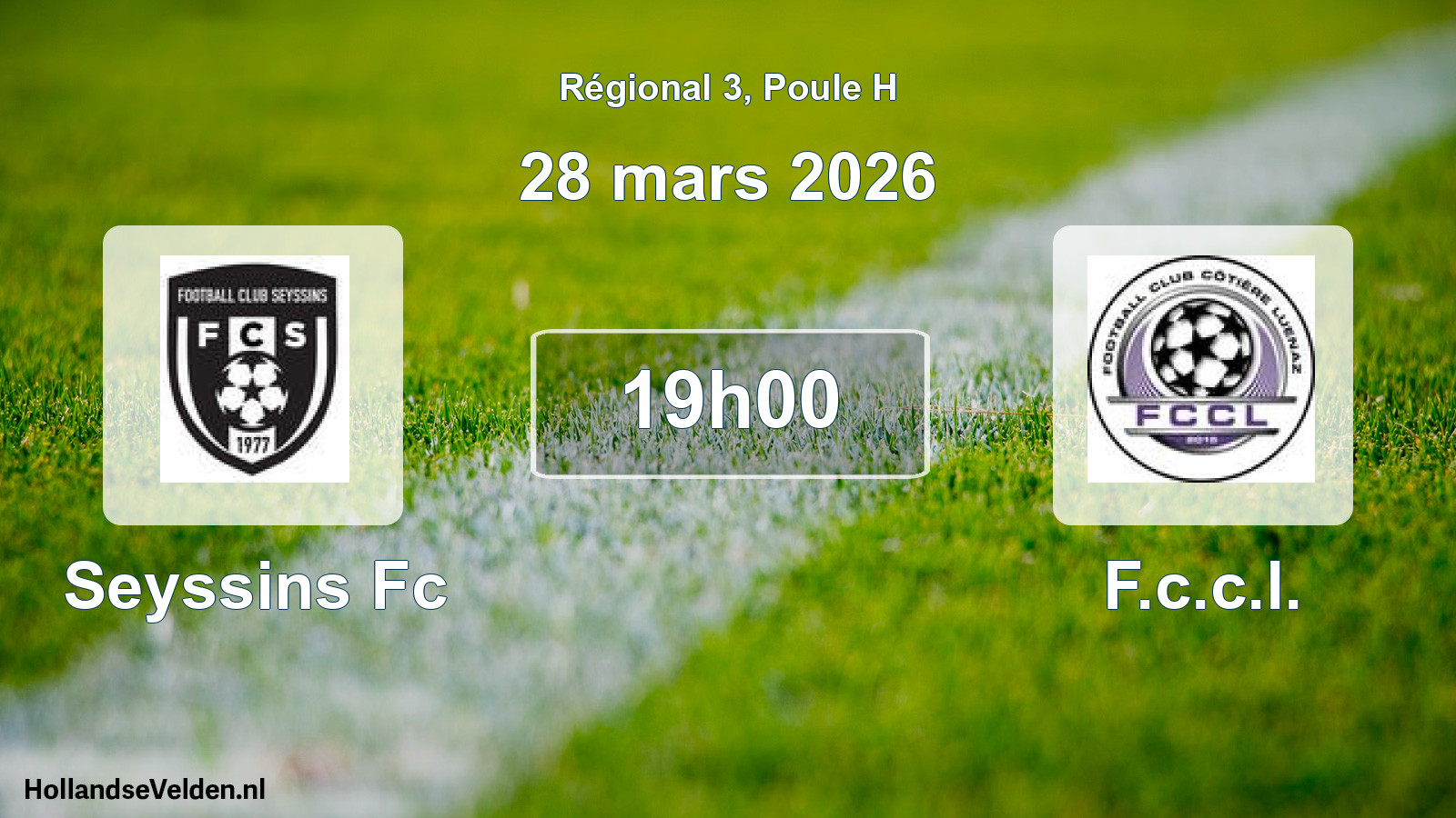 Scheduled Match: Seyssins Fc - F.c.c.l. (28 March 2026)