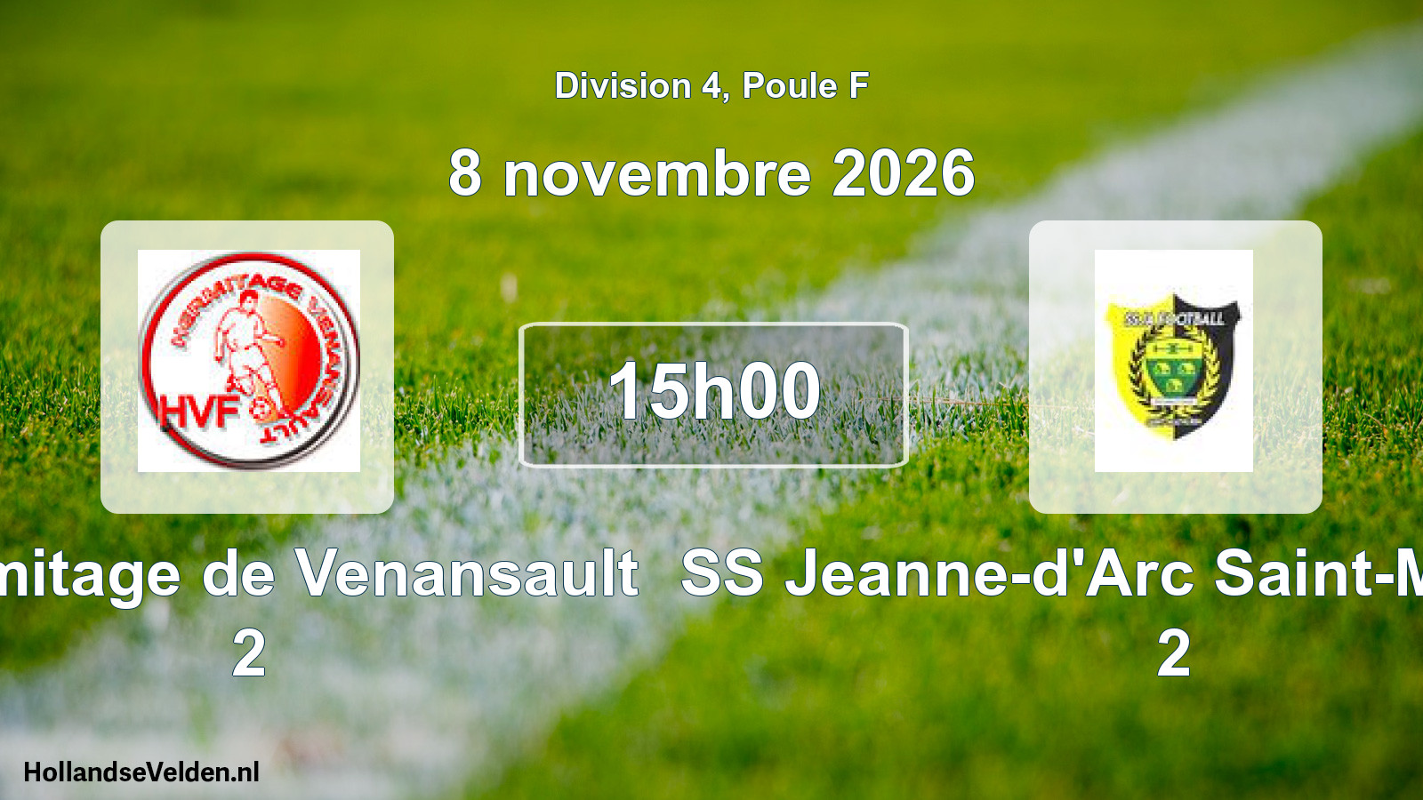 Match programmé: Hermitage de Venansault 2 - SS Jeanne-d'Arc Saint-Mathurin 2 (8 novembre 2026)
