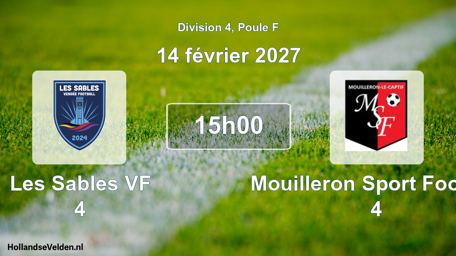 Geplande wedstrijd: Les Sables VF 4 - Mouilleron Sport Football 4 (14 februari 2027)