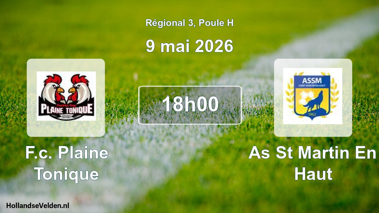 Geplande wedstrijd: F.c. Plaine Tonique - As St Martin En Haut (9 mei 2026)
