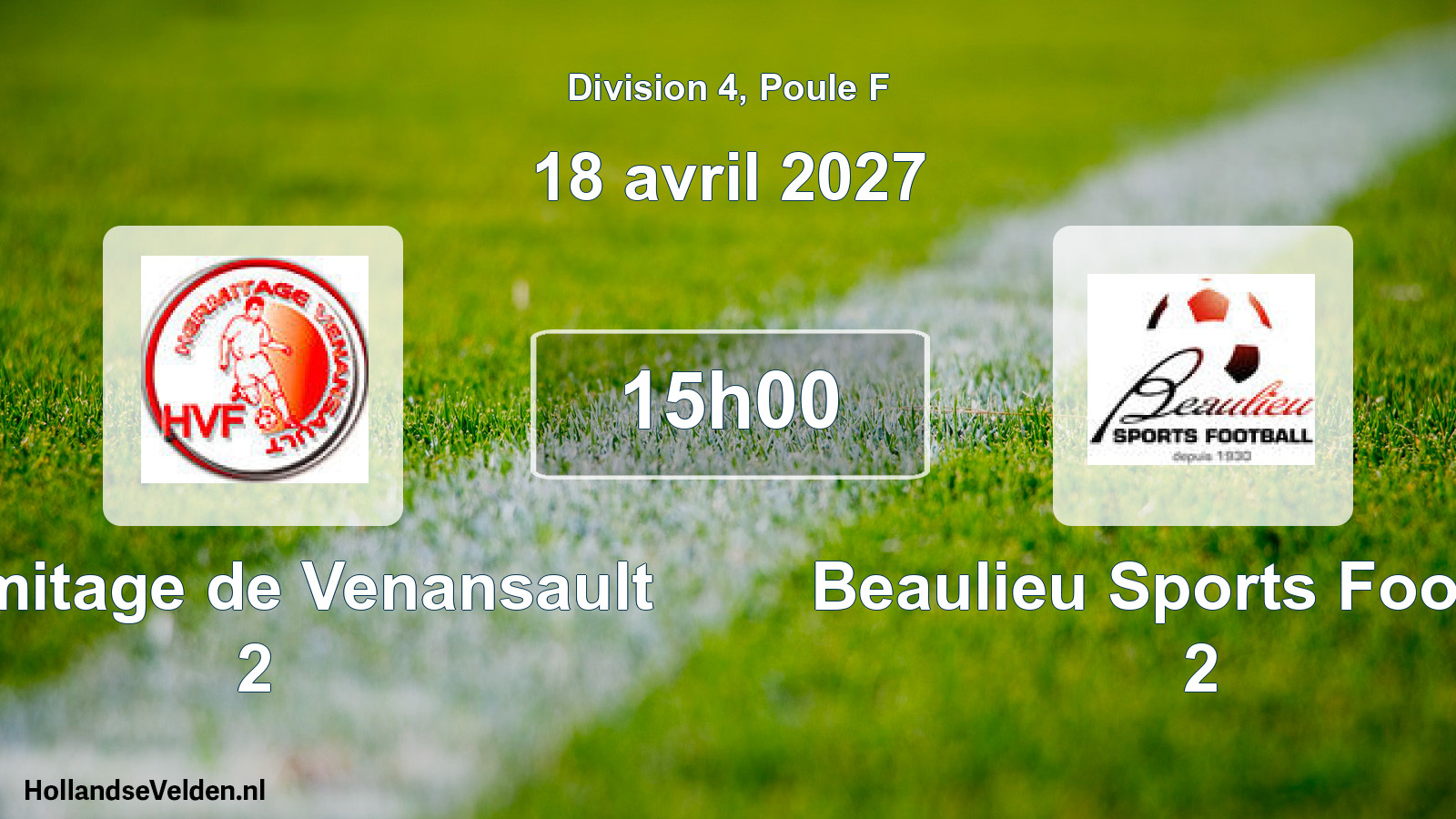Match programmé: Hermitage de Venansault 2 - Beaulieu Sports Football 2 (18 avril 2027)