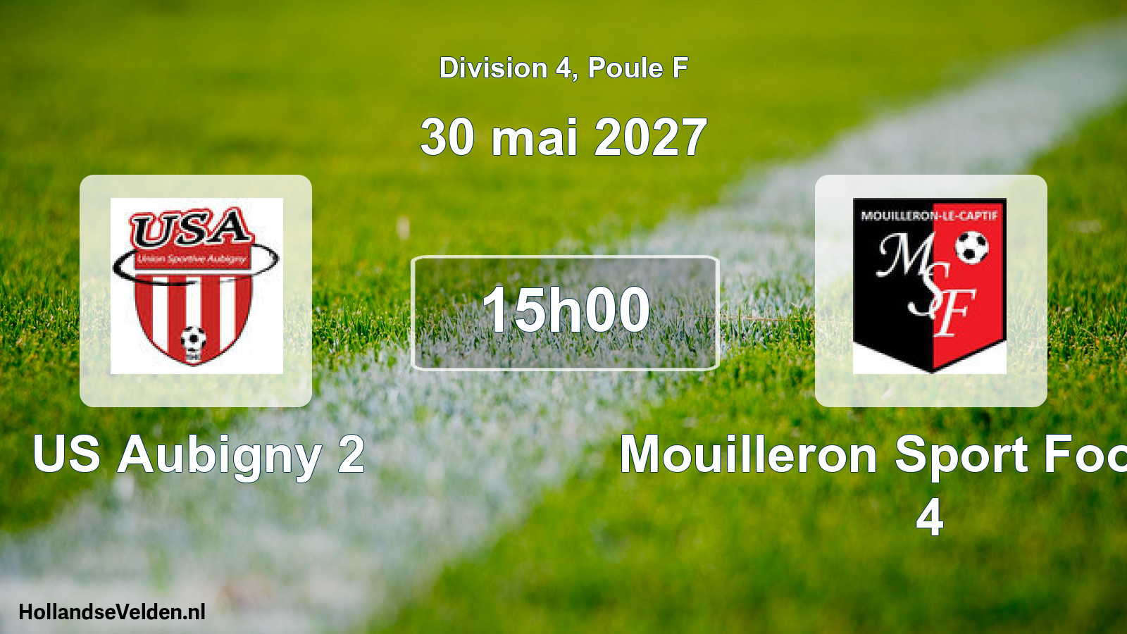 Match programmé: US Aubigny 2 - Mouilleron Sport Football 4 (30 mai 2027)