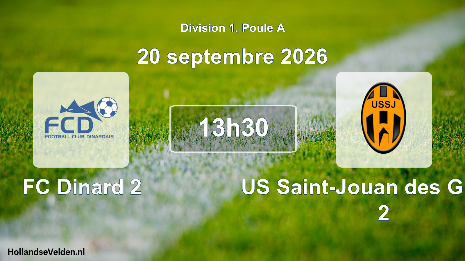 Scheduled Match: FC Dinard 2 - US Saint-Jouan des Guérets 2 (20 September 2026)