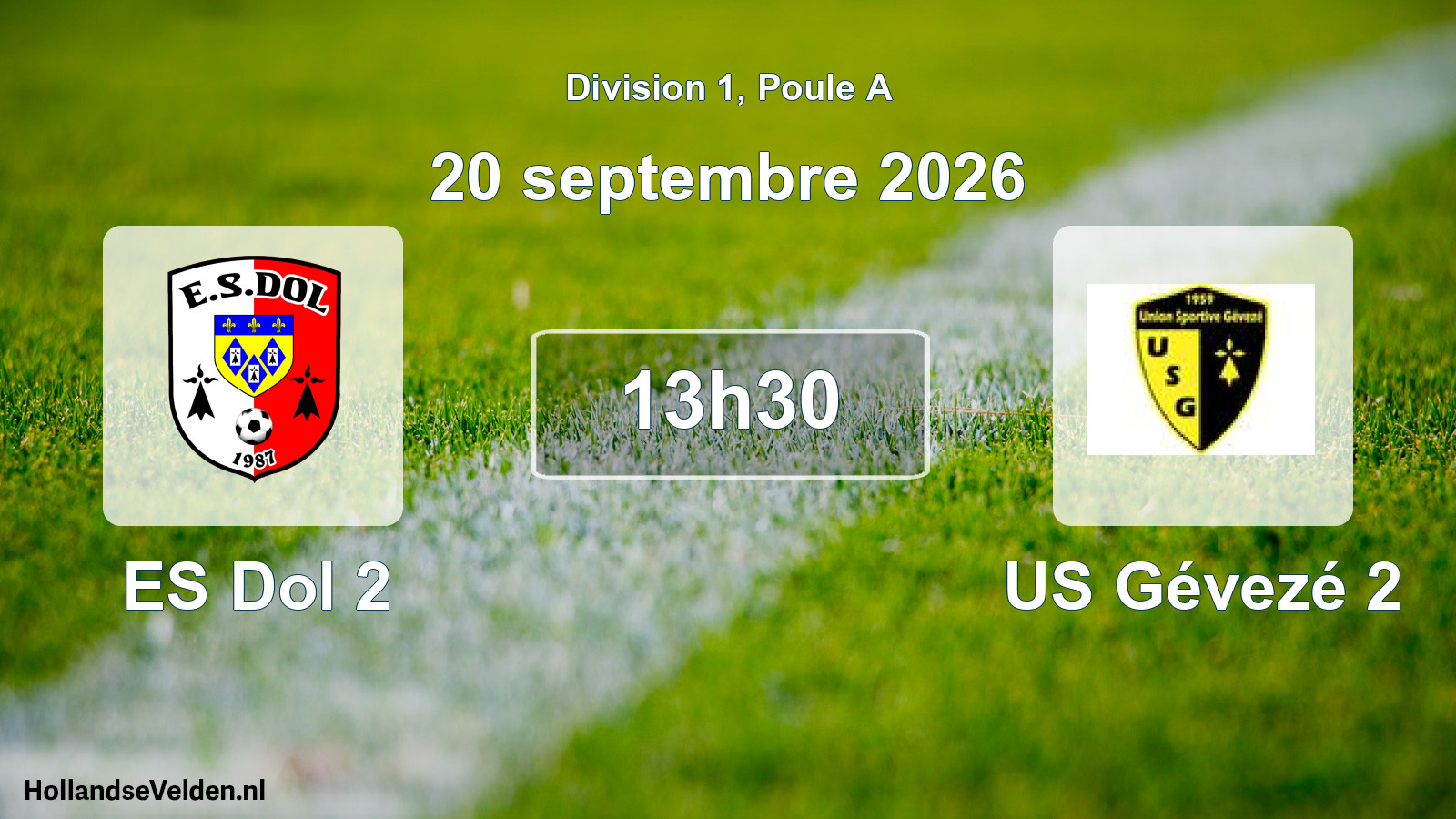 Match programmé: ES Dol 2 - US Gévezé 2 (20 septembre 2026)