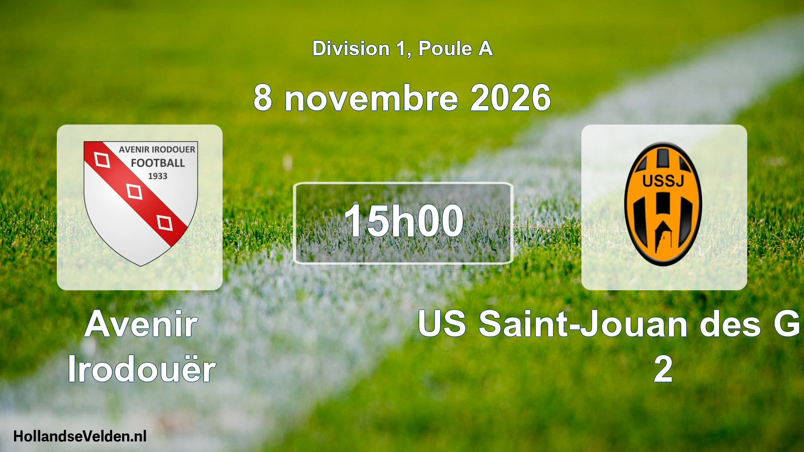 Scheduled Match: Avenir Irodouër - US Saint-Jouan des Guérets 2 (8 November 2026)