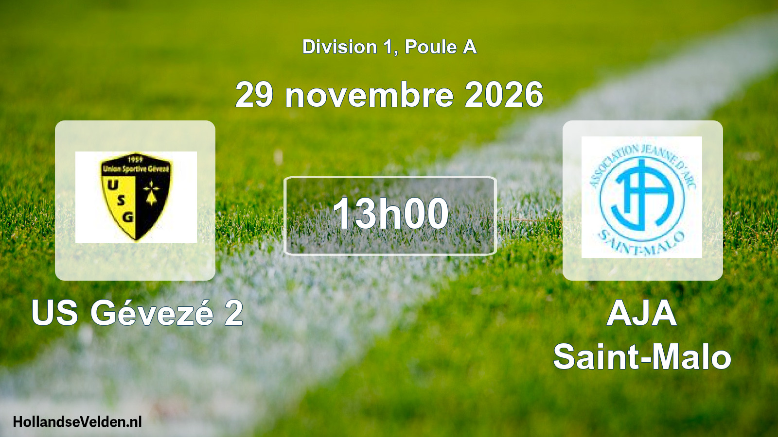 Scheduled Match: US Gévezé 2 - AJA Saint-Malo (29 November 2026)
