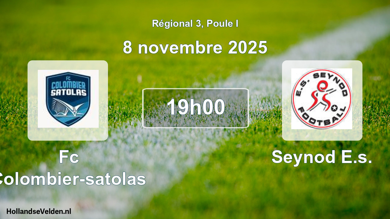 Geplande wedstrijd: Fc Colombier-satolas - Seynod E.s. (8 novembre 2025)