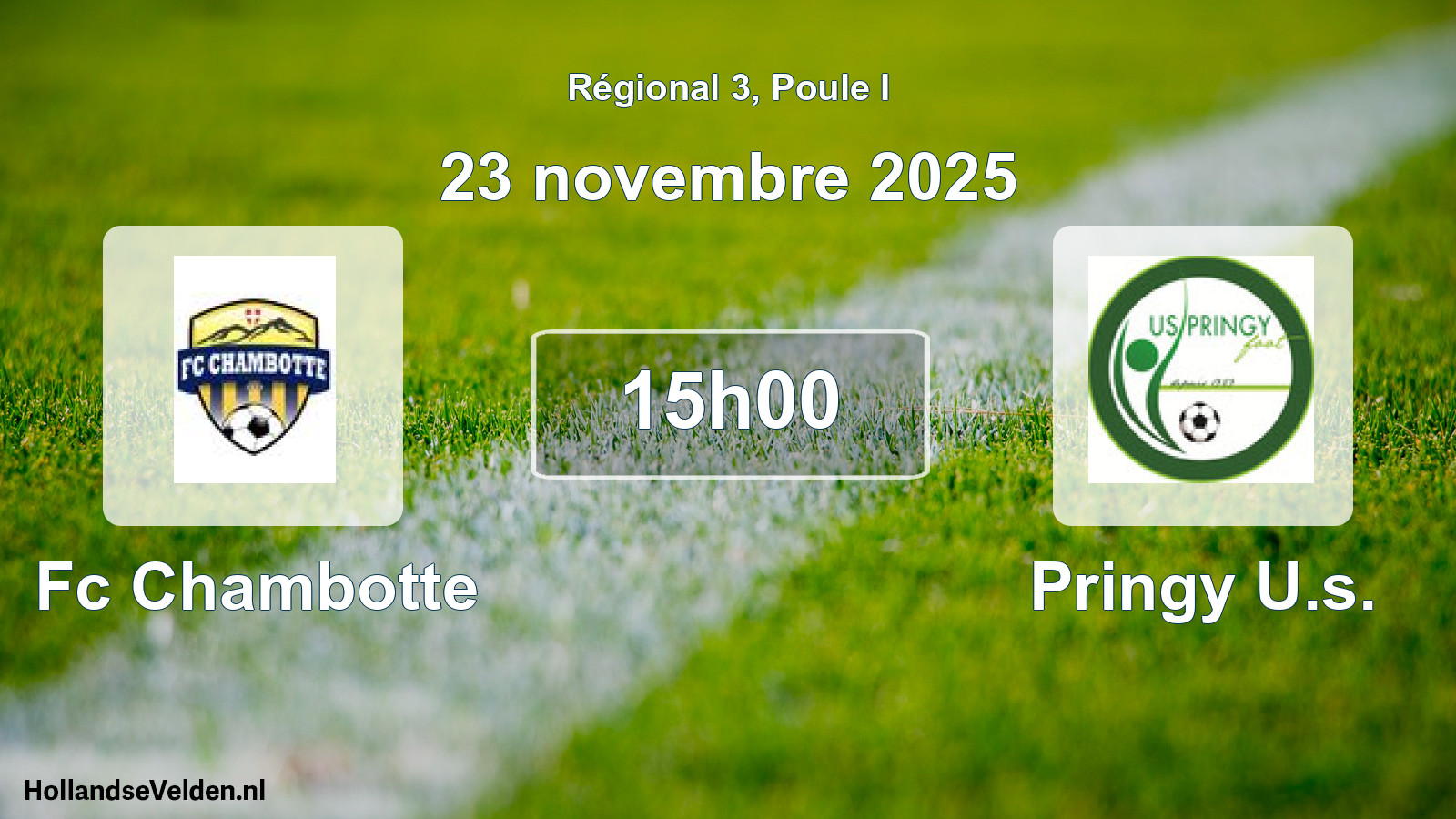 Geplande wedstrijd: Fc Chambotte - Pringy U.s. (23 november 2025)