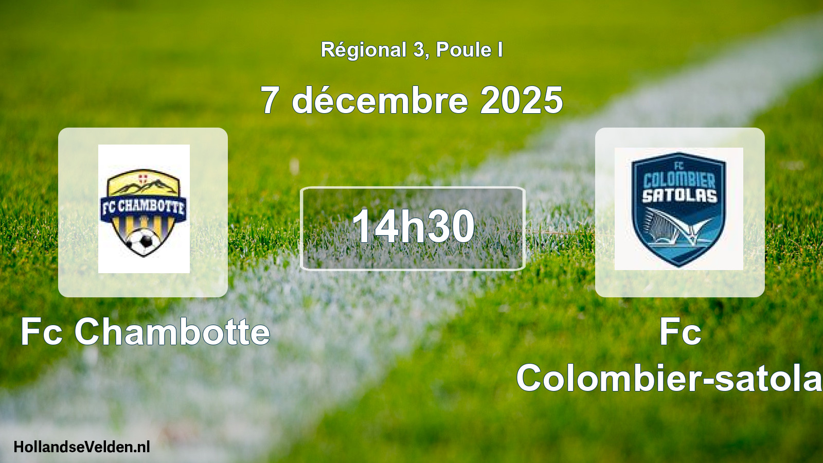 Scheduled Match: Fc Chambotte - Fc Colombier-satolas (7 December 2025)