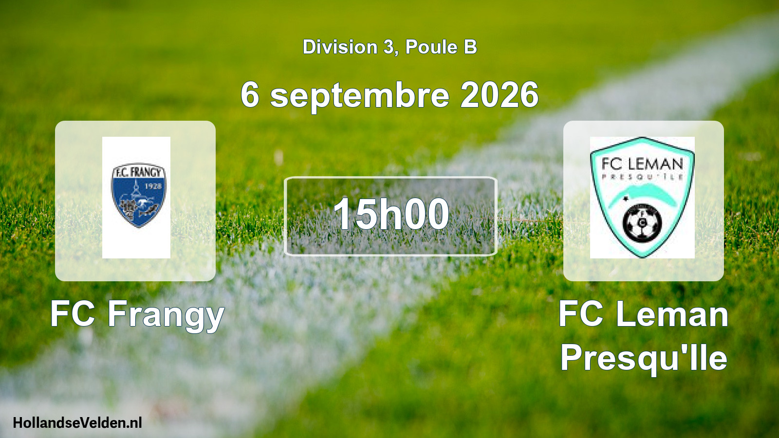 Scheduled Match: FC Frangy - FC Leman Presqu'Ile (6 September 2026)