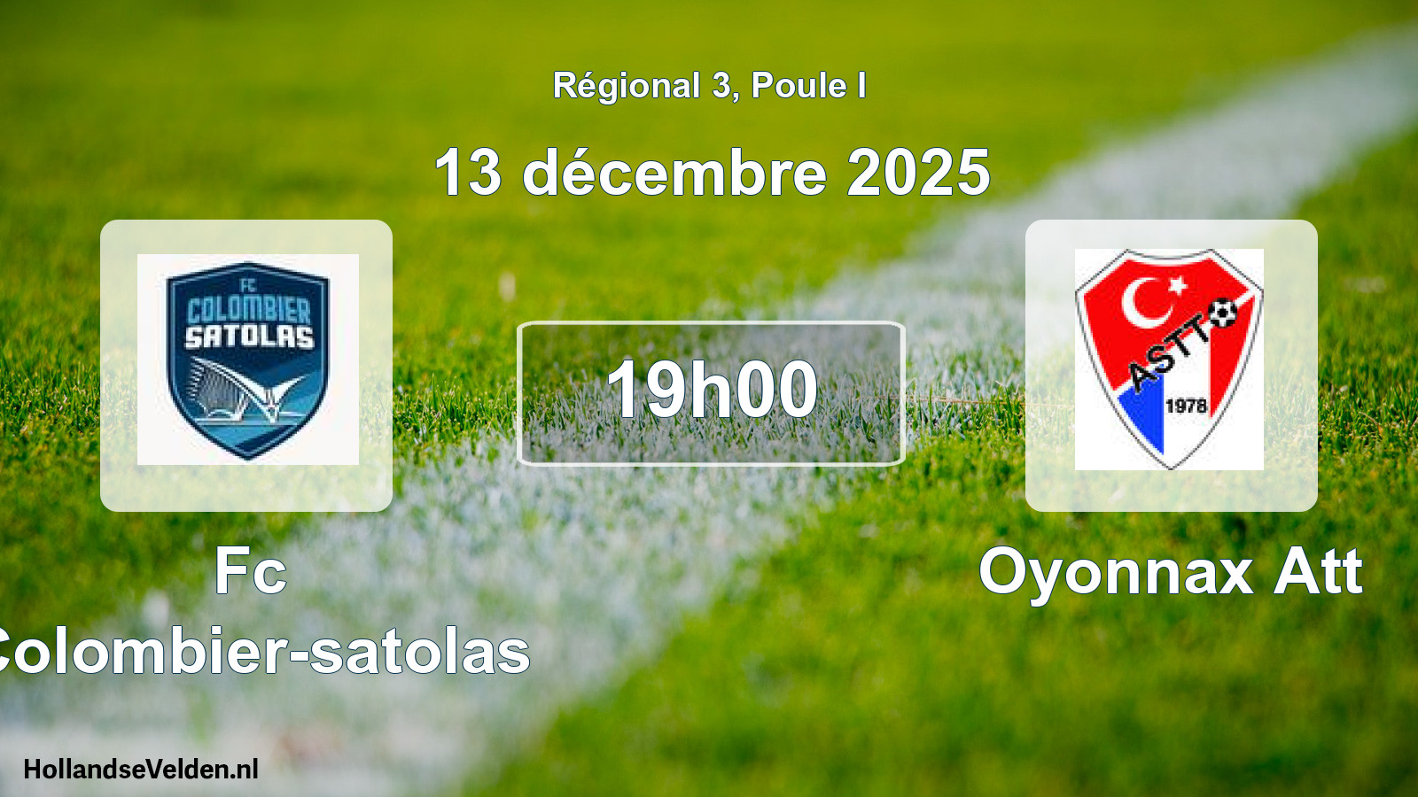 Geplande wedstrijd: Fc Colombier-satolas - Oyonnax Att (13 december 2025)