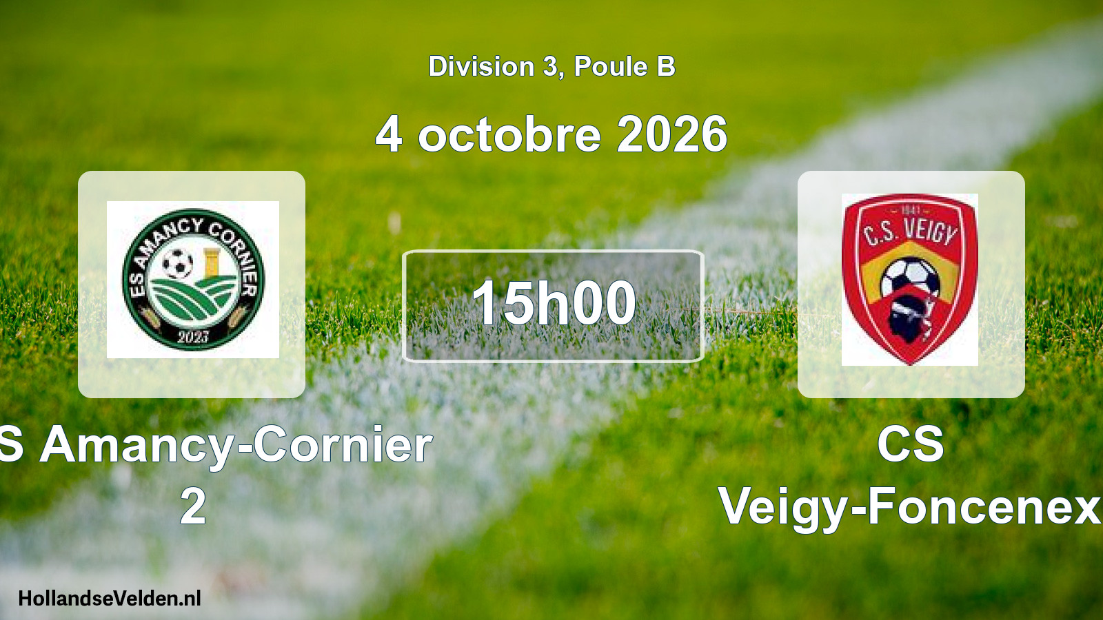 Match programmé: ES Amancy-Cornier 2 - CS Veigy-Foncenex (4 octobre 2026)