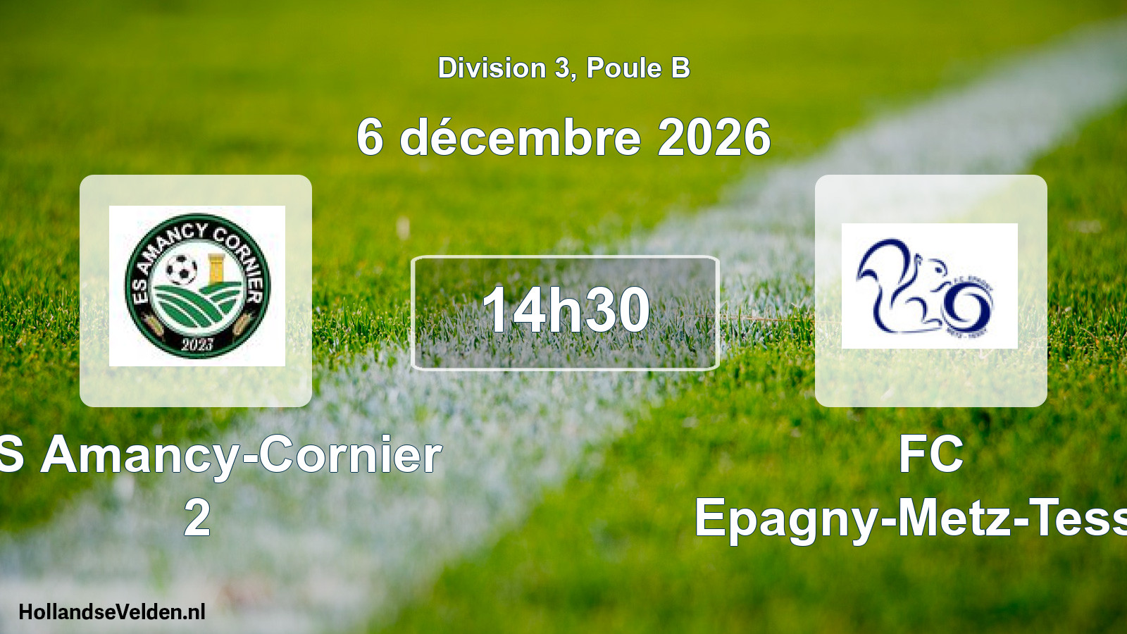 Match programmé: ES Amancy-Cornier 2 - FC Epagny-Metz-Tessy (6 décembre 2026)