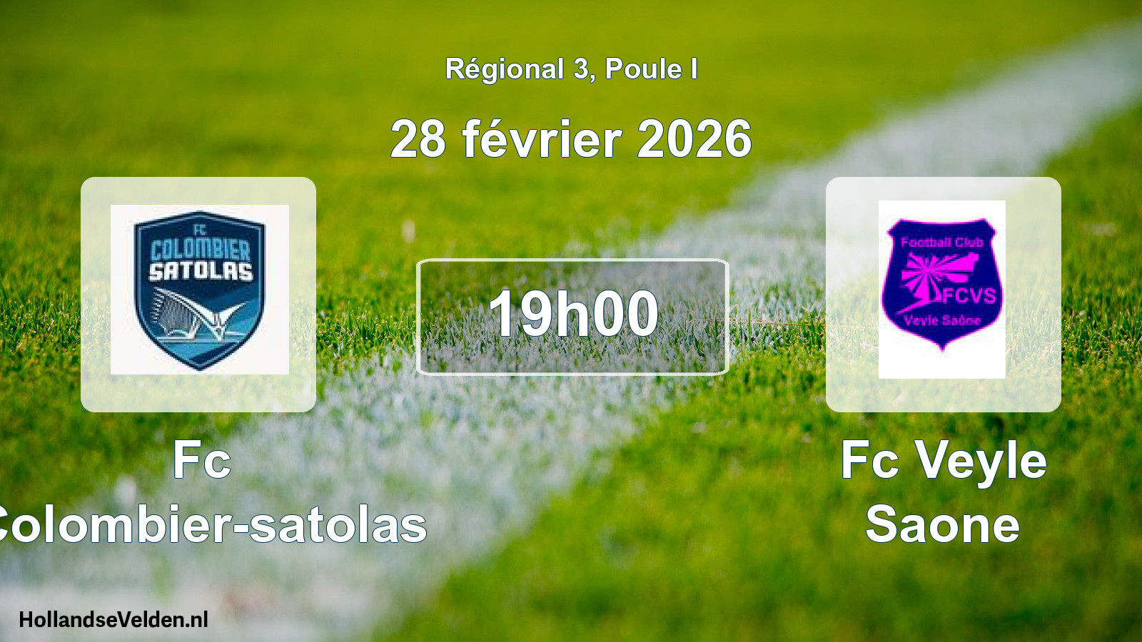 Geplande wedstrijd: Fc Colombier-satolas - Fc Veyle Saone (28 februari 2026)