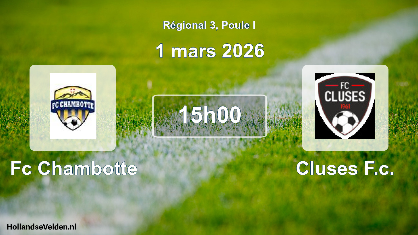 Scheduled Match: Fc Chambotte - Cluses F.c. (1 March 2026)