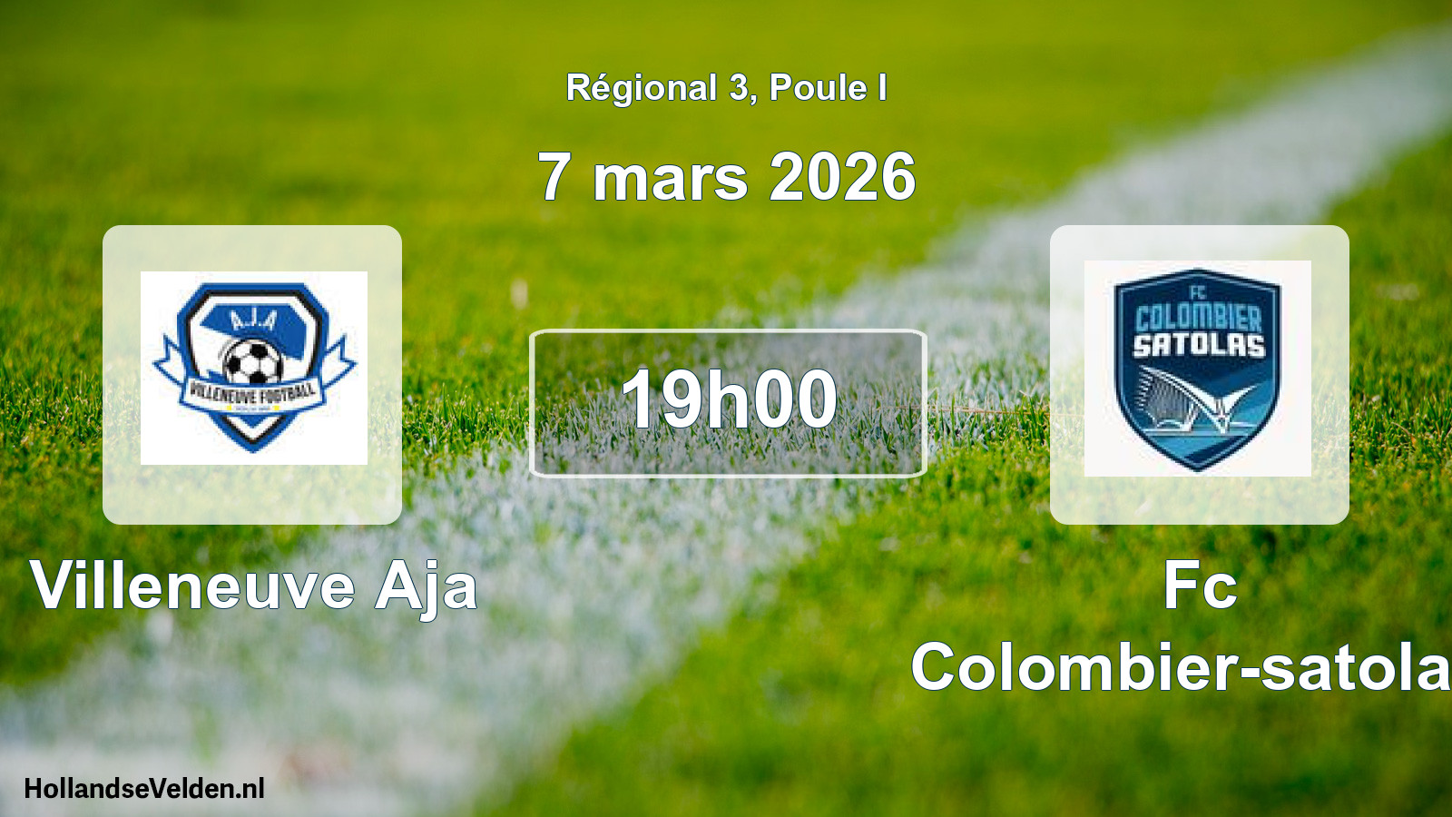Geplande wedstrijd: Villeneuve Aja - Fc Colombier-satolas (7 maart 2026)