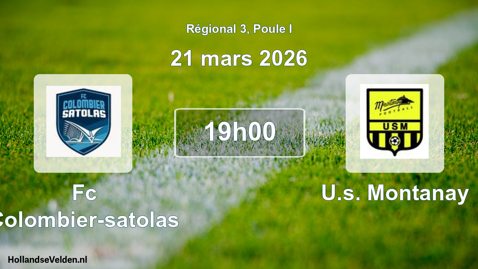 Geplande wedstrijd: Fc Colombier-satolas - U.s. Montanay (21 maart 2026)