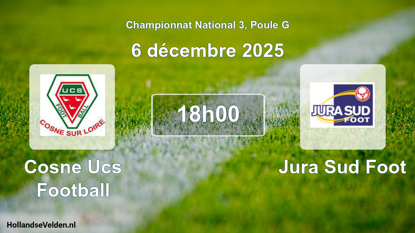 Geplande wedstrijd: Cosne Ucs Football - Jura Sud Foot (6 december 2025)