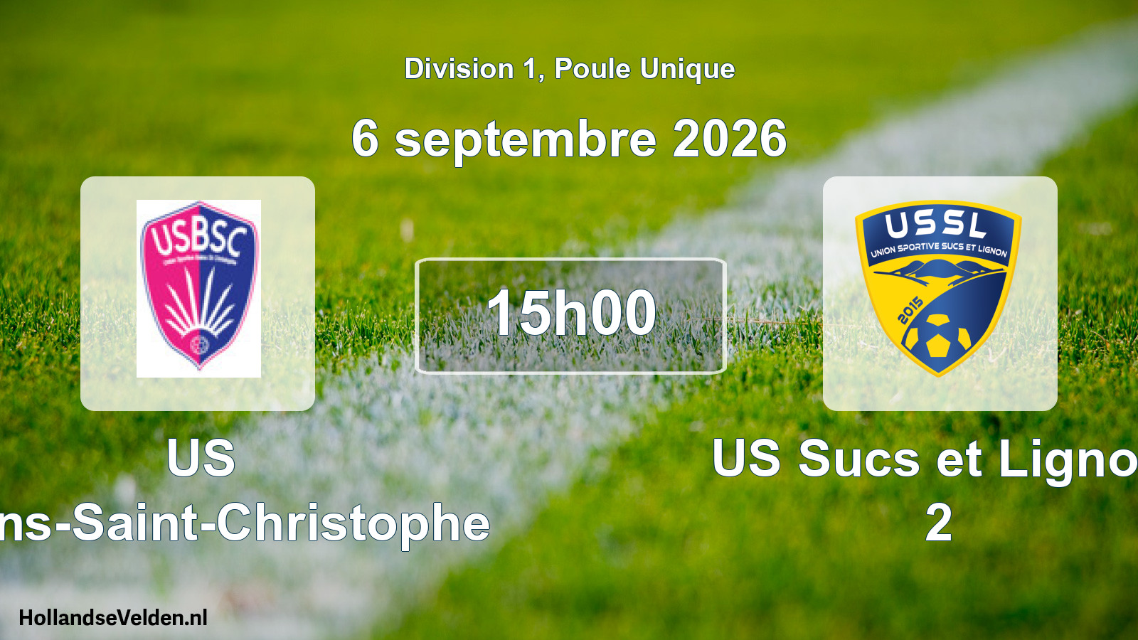 Scheduled Match: US Bains-Saint-Christophe - US Sucs et Lignon 2 (6 September 2026)
