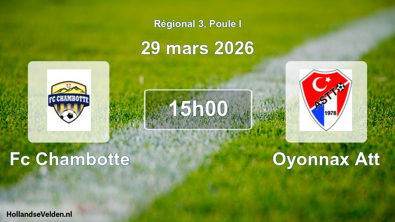 Geplande wedstrijd: Fc Chambotte - Oyonnax Att (29 maart 2026)