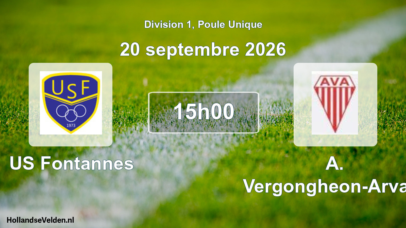 Scheduled Match: US Fontannes - A. Vergongheon-Arvant (20 September 2026)