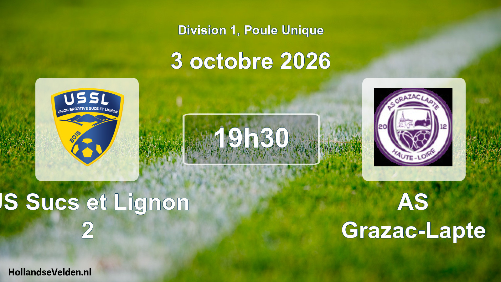 Match programmé: US Sucs et Lignon 2 - AS Grazac-Lapte (3 octobre 2026)
