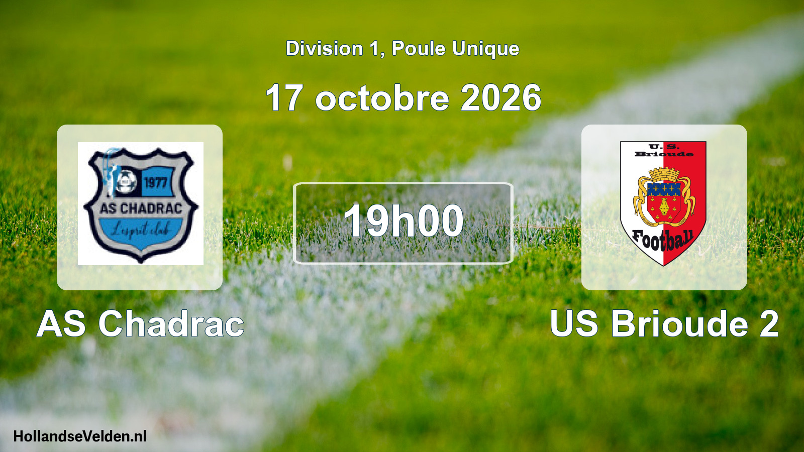 Match programmé: AS Chadrac - US Brioude 2 (17 octobre 2026)
