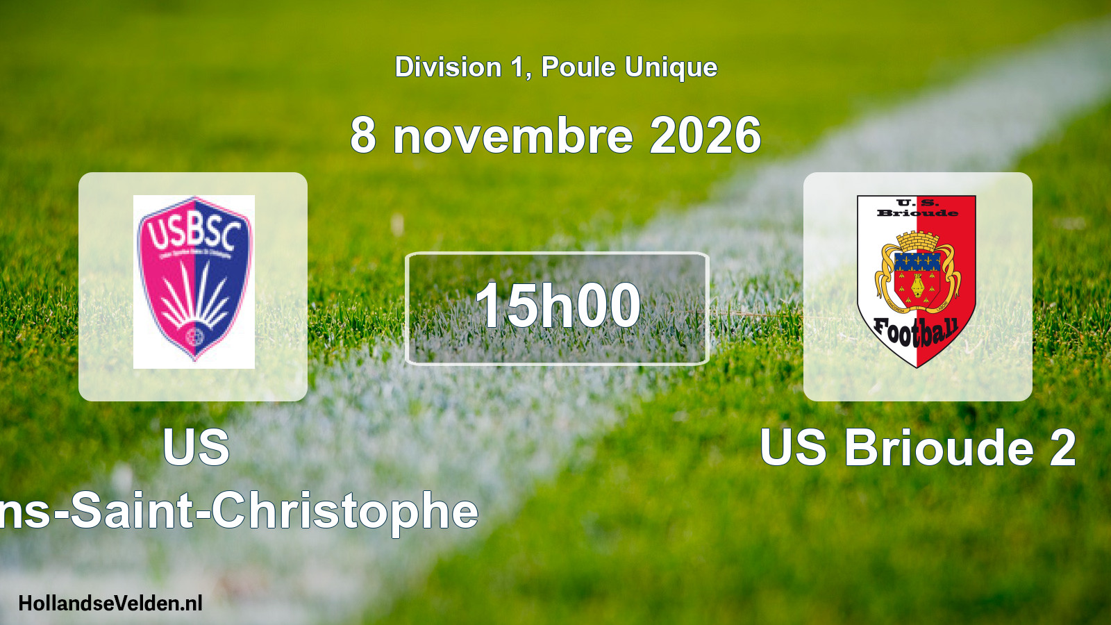 Match programmé: US Bains-Saint-Christophe - US Brioude 2 (8 novembre 2026)