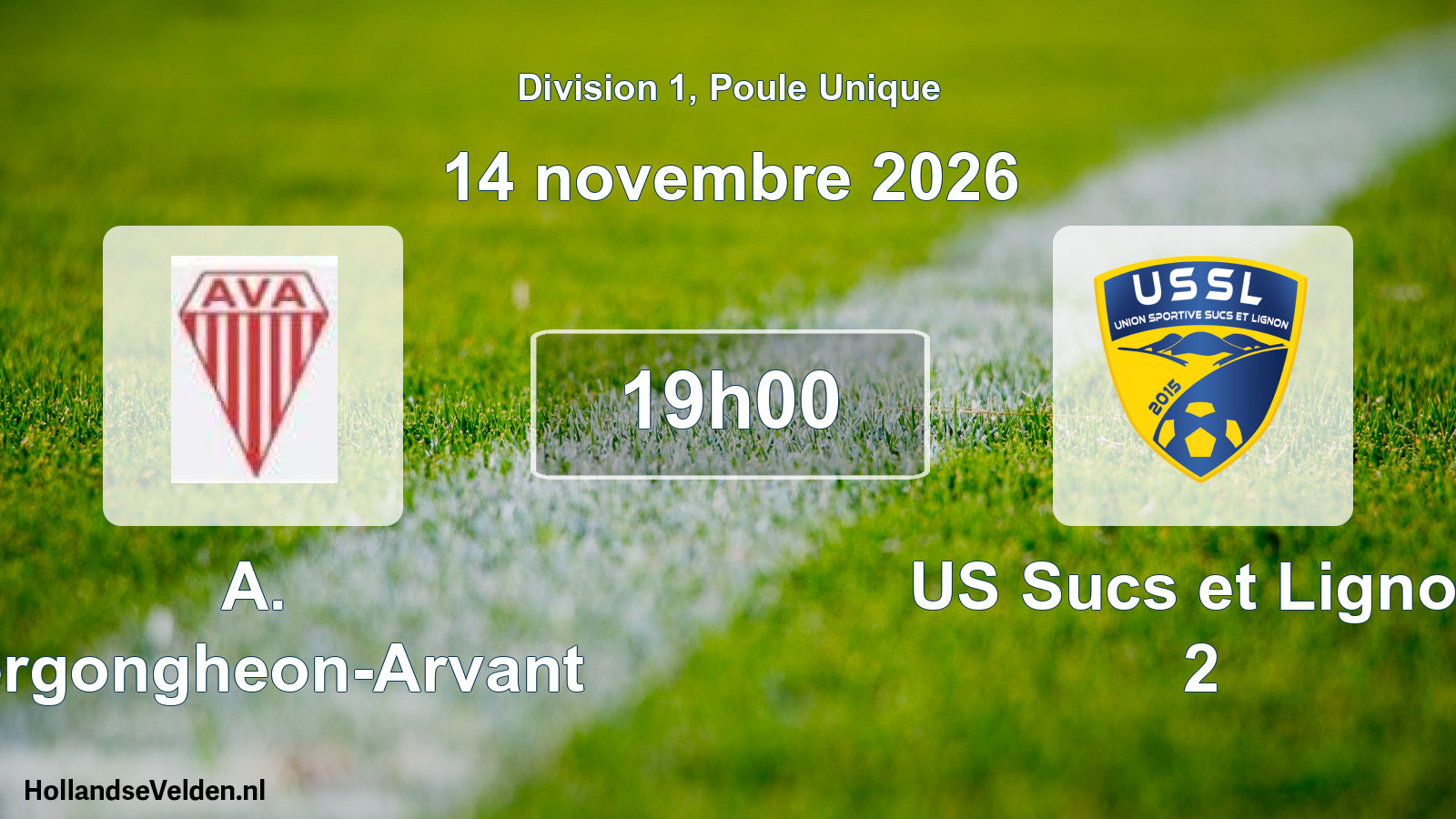 Match programmé: A. Vergongheon-Arvant - US Sucs et Lignon 2 (14 novembre 2026)