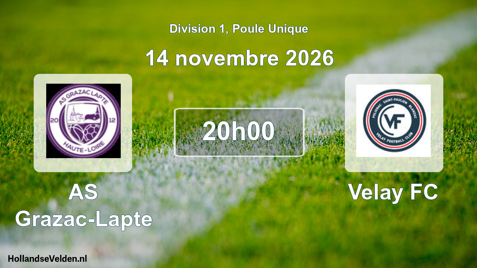 Match programmé: AS Grazac-Lapte - Velay FC (14 novembre 2026)