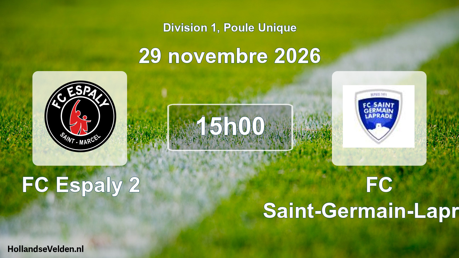 Scheduled Match: FC Espaly 2 - FC Saint-Germain-Laprade (29 November 2026)