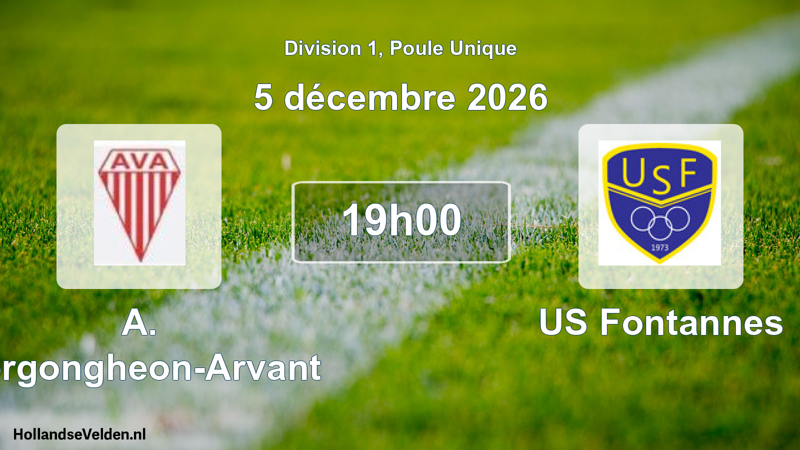 Scheduled Match: A. Vergongheon-Arvant - US Fontannes (5 December 2026)