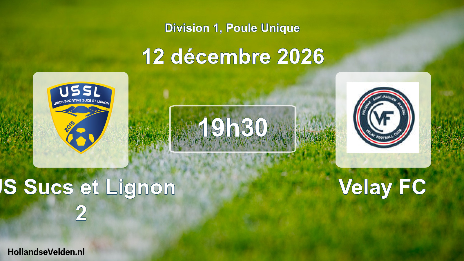 Match programmé: US Sucs et Lignon 2 - Velay FC (12 décembre 2026)