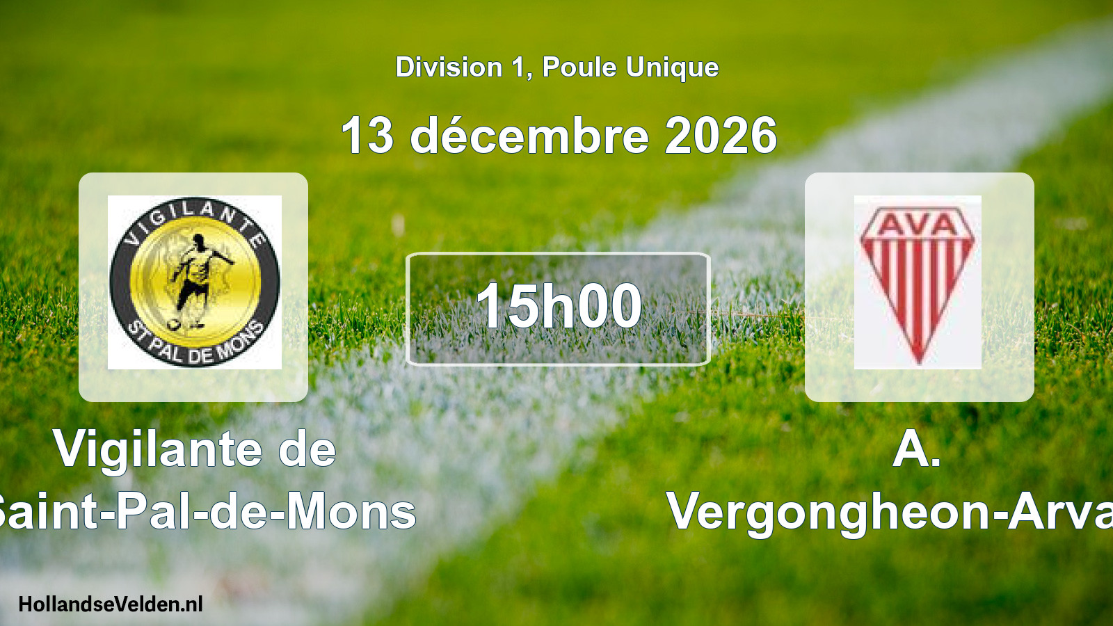Match programmé: Vigilante de Saint-Pal-de-Mons - A. Vergongheon-Arvant (13 décembre 2026)