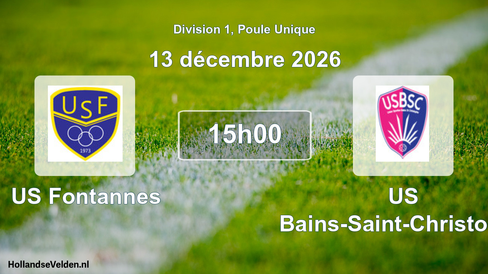 Match programmé: US Fontannes - US Bains-Saint-Christophe (13 décembre 2026)