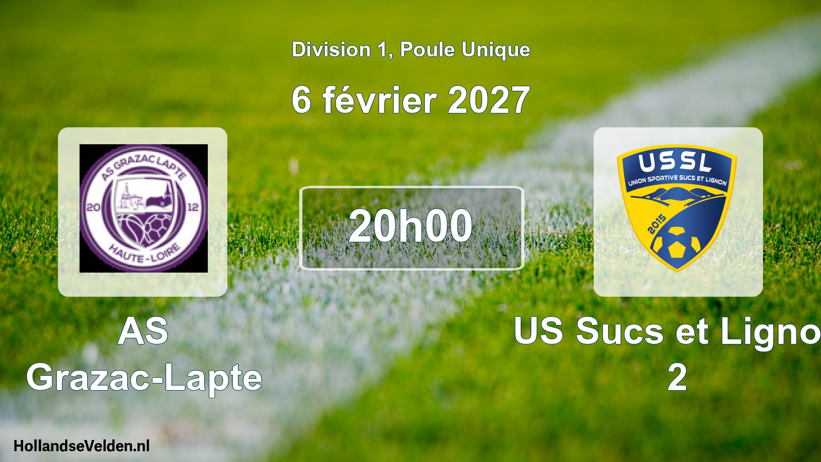 Match programmé: AS Grazac-Lapte - US Sucs et Lignon 2 (6 février 2027)