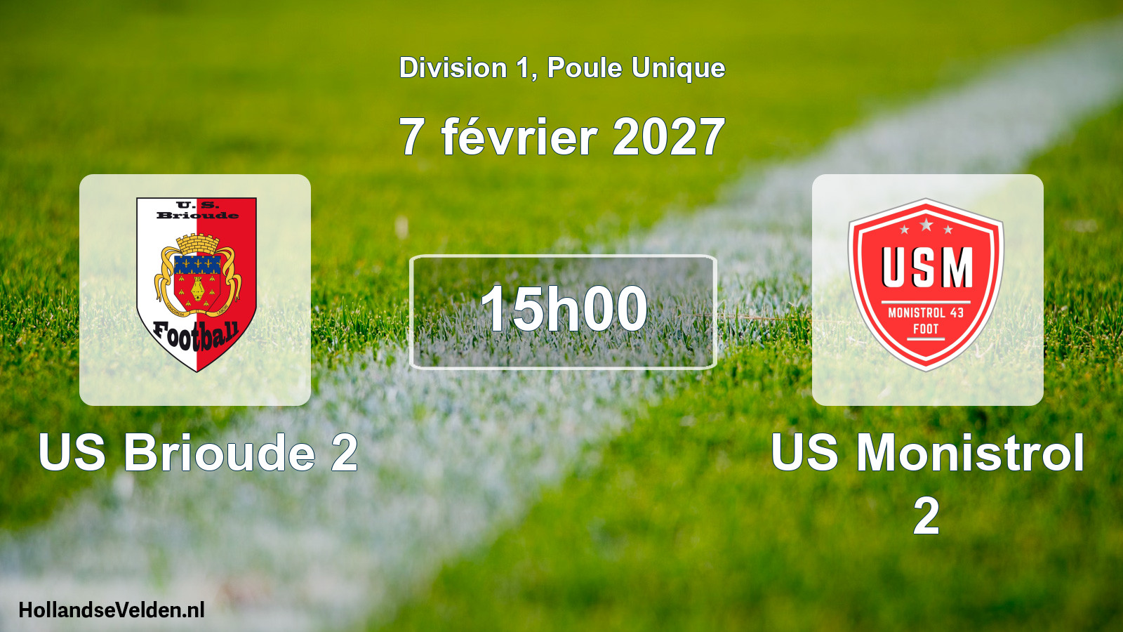 Match programmé: US Brioude 2 - US Monistrol 2 (7 février 2027)