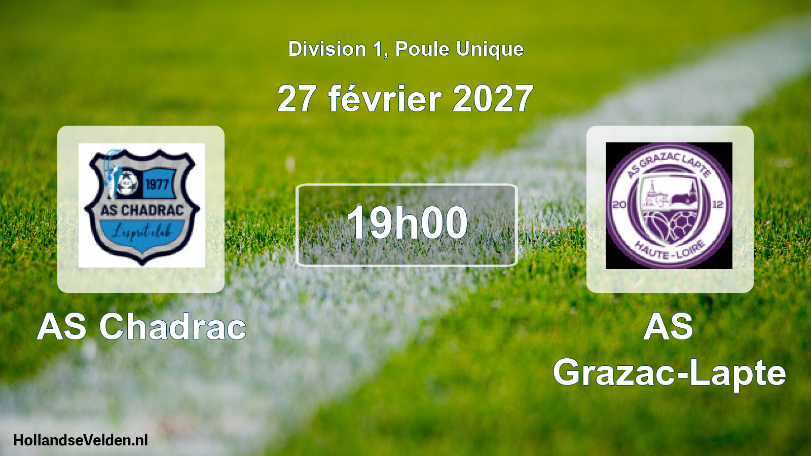 Match programmé: AS Chadrac - AS Grazac-Lapte (27 février 2027)